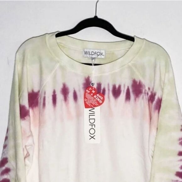 Wildfox Couture Aloe Edge Dye Tie Dye Sommers Sweatshirt Size Large New - Picture 7 of 10